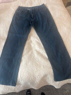 Loro Piana Men's Straight Jeans in Dark Blue Denim